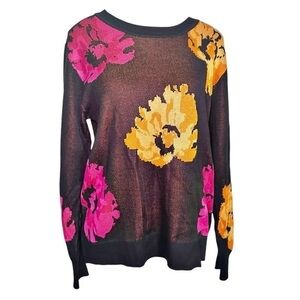 Jodifl Hippie Floral Print Crewneck Sweater NWT